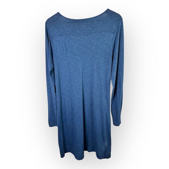 Horny Toad Womens size Medium Oolong Dress Blue Long Sleeve Hiking Outdoor - Picture 2 of 9
